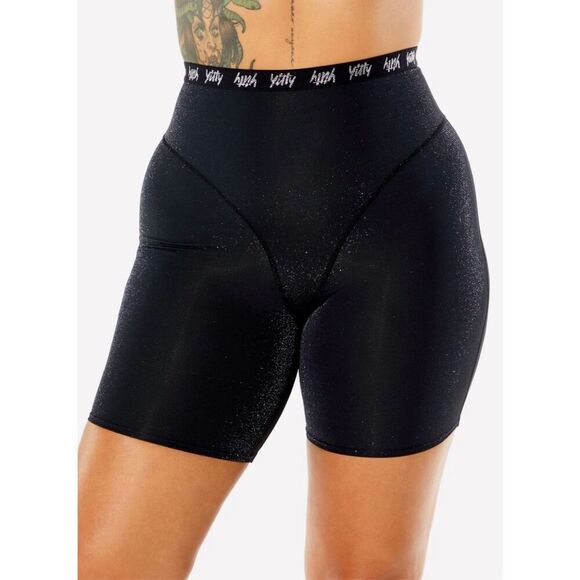 Yitty Fabletics Spotlight Shaping High Waist Short Shimmered Black Plus Size 2X - Picture 1 of 10